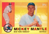 2010 Topps Mantle Factory Set #3 Mickey Mantle Chrome-Gold Refractor Baseball Card