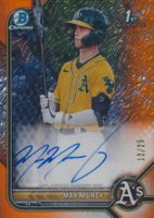 2022 Bowman Chrome Prospect Autographs #CPAMMU Max Muncy Orange Shimmer Refractor Baseball Card