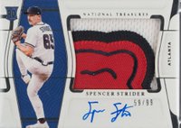 2022 Panini National Treasures #146 Spencer Strider Material Signature Baseball Card