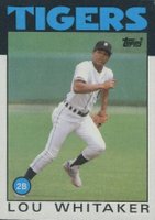 1986 Topps #20 Lou Whitaker Baseball Card