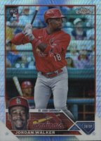 2023 Topps Chrome #209 Jordan Walker Prism Refractor Baseball Card
