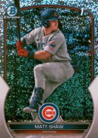 2023 Bowman Draft #BDC33 Matt Shaw Chrome-Sparkle Baseball Card