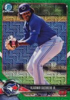 2018 Bowman Mega Box Chrome #BCP150 Vladimir Guerrero Jr. Throwing-Green Refractor Baseball Card