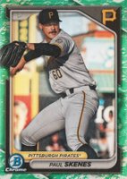 2024 Bowman Chrome Prospects #BCP125 Paul Skenes Lunar Glow Refractor Baseball Card