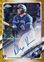2021 Topps Chrome Rookie Autographs #RAAKI Alejandro Kirk Gold Wave Refractor Baseball Card