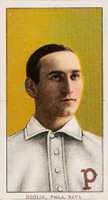1909 White Borders Piedmont & Sweet Caporal #140 Mickey Doolin Portrait-Correct spell Doolan Baseball Card