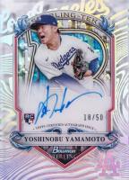 2024 Bowman Sterling Sterling Tek Autographs #STAYY Yoshinobu Yamamoto Baseball Card