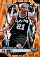 2024 Panini Prizm #297 Tim Duncan Orange Seismic Basketball Card