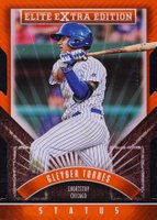 2015 Panini Elite Extra Edition #180 Gleyber Torres Orange Status Die-Cut Baseball Card
