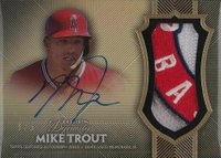 2017 Topps Dynasty Autograph Patch #MT7 Mike Trout Gold Baseball Card