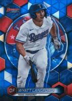 2023 Bowman's Best Top Prospects #TP30 Wyatt Langford Blue Refractor Baseball Card