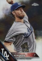 2016 Topps Chrome #145 Clayton Kershaw Pitching Baseball Card