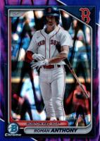 2024 Bowman Chrome Prospects #BCP22 Roman Anthony Purple Raywave Refractor Baseball Card