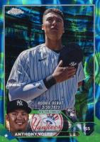 2023 Topps Chrome Update #USC35 Anthony Volpe Blue/Green Lava Lamp Refractor Baseball Card