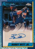 2025 Topps Silver Pack 1990 Chrome Promo Autograph #BW Bobby Witt Jr. Baseball Card