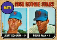 1968 Topps Milton Bradley #177 Nolan Ryan/Jerry Koosman Baseball Card