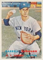 1957 Topps #306 Darrell Johnson Baseball Card