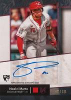 2024 Topps Museum Collection Archival Autographs #AANM Noelvi Marte Pink Sapphire Baseball Card