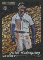 2022 Topps Update Black Gold #BG12 Julio Rodriguez Black Baseball Card