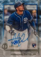 2019 Topps Tribute Autographs #TA-FTJ Fernando Tatis Jr. Blue Baseball Card