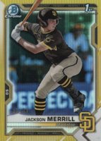 2021 Bowman Draft #BD119 Jackson Merrill Gold Baseball Card