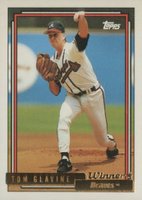 1992 Topps Gold #305 Tom Glavine Winner Baseball Card