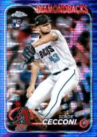 2024 Topps Chrome #77 Slade Cecconi Purple Sonar Refractor Baseball Card