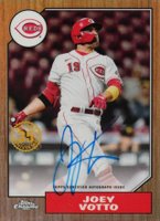 2022 Topps Chrome 1987 Topps Baseball Autographs #87BAJV Joey Votto Orange Refractor Baseball Card