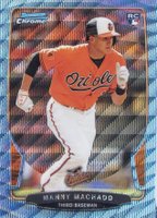 2013 Bowman Chrome Draft Picks & Prospects Rookies #4 Manny Machado Blue Wave Baseball Card