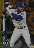 2020 Topps Chrome #186 Kyle Lewis Gold Refractor Baseball Card