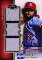 2012 Topps Tier One Top Shelf Triple Relics #BS Bruce Sutter Baseball Card