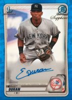 2020 Bowman Chrome Sapphire Edition Autographs #BSPAED Ezequiel Duran Baseball Card