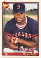 1991 Topps Traded Tiffany #123T Mo Vaughn Baseball Card