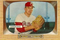 1955 Bowman #64 Curt Simmons Baseball Card