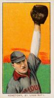 1909 White Borders Sovereign #262 Ed Konetchy Glove Above Head Baseball Card