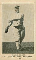 1917 Boston Store #76 Hugh High White stockings-Photo of Claude Williams Baseball Card