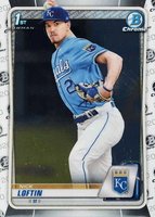 2020 Bowman Draft #BD14 Nick Loftin Chrome Baseball Card