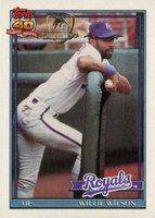 1991 Topps Desert Shield #208 Willie Wilson Baseball Card