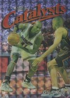 1997 Finest Embossed #133 Glen Rice Refractor Basketball Card