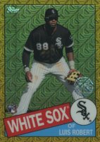 2020 Topps Silver Pack 1985 Chrome Promo #48 Luis Robert Series 2-Gold Refractor Baseball Card