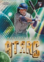 2024 Topps Chrome Update Stratospheric Stars #15 Evan Carter Baseball Card