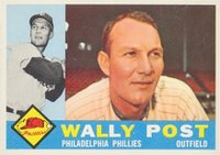 1960 Topps #13 Wally Post Baseball Card