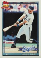 1991 Topps Tiffany #540 George Brett Baseball Card