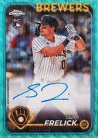2024 Topps Chrome Rookie Autographs #RASF Sal Frelick Aqua Wave Baseball Card