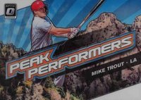 2019 Panini Donruss Optic Peak Performers #PP12 Mike Trout Baseball Card