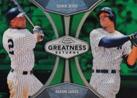 2019 Topps Chrome Greatness Returns  #GRE6 Aaron Judge/Derek Jeter Green Baseball Card