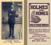 1916 Holmes for Homes Bread #105 Connie Mack Baseball Card