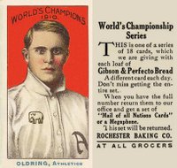 1911 Rochester Baking # Rube Oldring Baseball Card