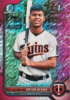 2022 Bowman Chrome Prospects #BCP151 Bryan Acuna Fuchsia Shimmer Refractor Baseball Card