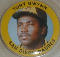1985 Fun Food Buttons #28 Tony Gwynn Baseball Card